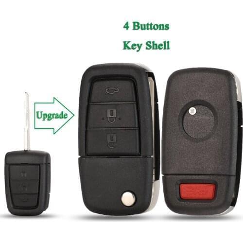 Bilchave Modified Flip With 3 + Panic Key 4 Button Remote Car Key Shell For Chevrolet Caprice For Holden Commodore VE GM45 Blade