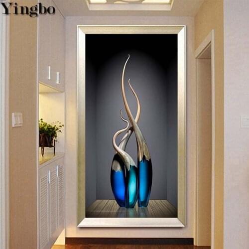 Large 5d diy diamond painting Exquisite vase full square/round diamond embroidery rhinestone painting mosaic Corridor decor art