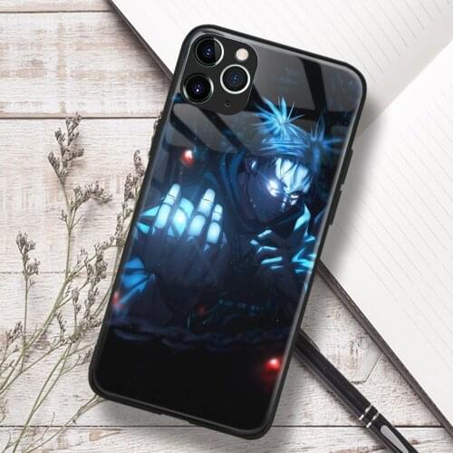 Choso Jujutsu Kaisen anime Soft TPU Glass Phone Case for IPhone SE 6s 7 8 Plus X Xr Xs 11 12 Mini Pro Max Samsung