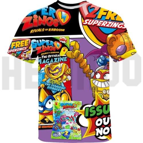 3D Cartoon Super Zings Baby Kids T Shirt Boy Girl Children Clothes Short Sleeve Oversize T Shirt Summer Clothing Superzings