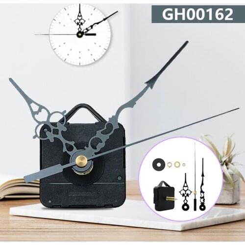 ZLCA Clock Mechanism DIY Wall Clock Quartz Clock Movement Hands Clock Repair Tool Parts Kit Set Black Long Spindle Replacement