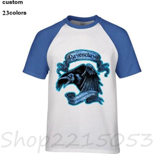 Hogwarts Slytherin Magic School T Shirt Men Boy Fashion White Short Sleeve Custom 3XL Couple Ravenclaw Hogwarts TShirt T-Shirts