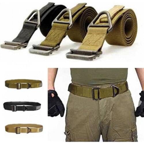 Hot Sales Mens Adjustable Military Canvas Rescue Rigger Belt Canvas Casual Waistband