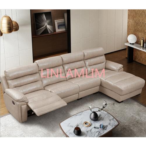 Living Room Sofa set corner sofa recliner manual genuine leather sectional sofas modern muebles de sala moveis para casa