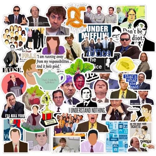 50PCS TV Show The Office Stickers Skateboard Fridge Phone Guitar Motorcycle Luggage PVC Waterproof Cool Sticker Decal Kid Toy