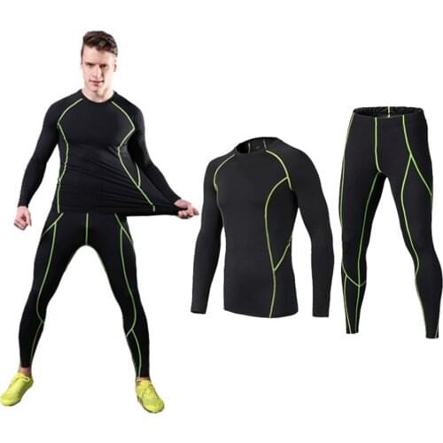 Brand New MenS Thermal Base Layer Long Sleeve Top Long Johns Set Compression Top And Bottom Set Sturdy And Durable