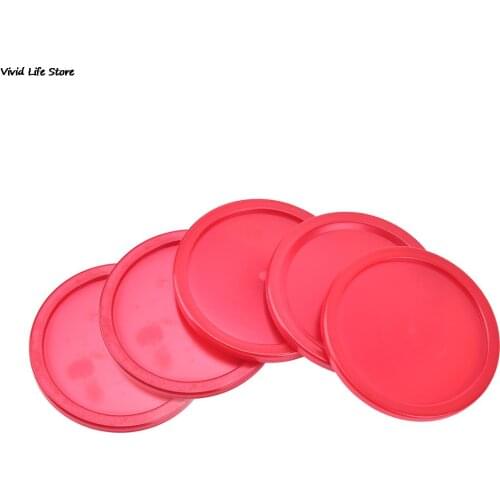 Wholesale Mini 5 pcs/set 50 mm 2-inch Durable Red Air Hockey Table Pucks Puck Children Table Party Entertainment Accessories