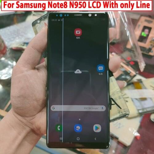 Only Line Original N950F LCD For Samsung Galaxy Note 8 Display With Frame SuperAMOLED Note8 N950A N950U LCD Touch Screen prats