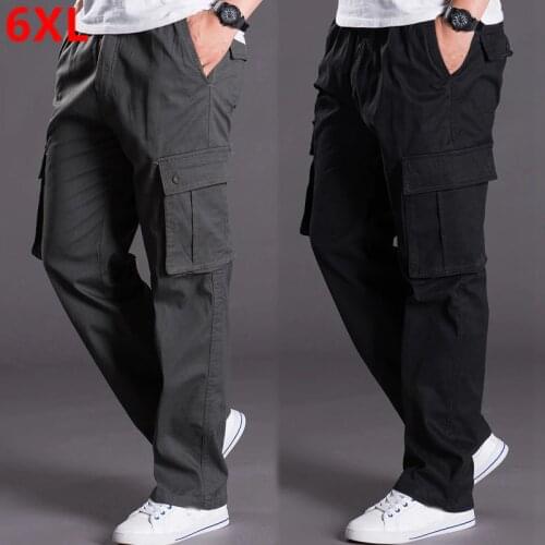 Autumn and winter thick models oversize pants mens pants loose mens trousers multi-pocket casual pants men