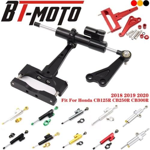 Fit For Honda CB125R CB250R CB300R 2018 2019 2020 Motorcycle Adjustable Steering Stabilize Damper Bracket Mounting Kit