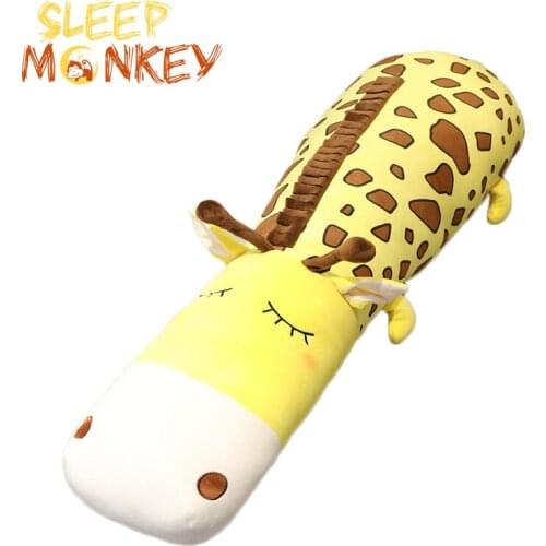 Pillow long animal shape plush toy pillow Giraffe long body pink unicorn