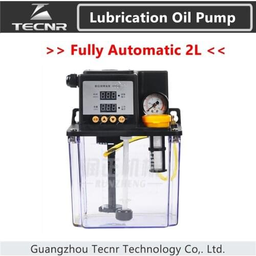 TECNR fully automatic lubricating oil pump 2L Liters cnc electromagnetic lubrication pump lubricator HTS02