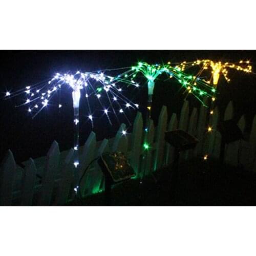 100LED Solar Light Outdoors Fireworks Modeling Lighting Fiber Optic DIY Light Waterproof Christmas Solar Lamp Garden Decoration