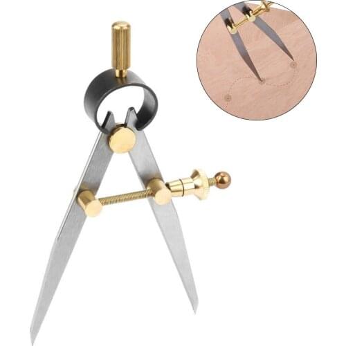 High Quality Wing Divider Carbon Steel Pencil Marking Compasses-Circle Maker Adjustable Scriber For Craftsman Architect Student