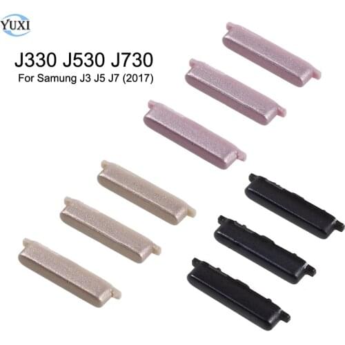 YuXi For Samsung Galaxy J3 J330 J5 J530 J7 J730 2017 Power ON OFF and Volume Button Side Key Set Replacement Parts