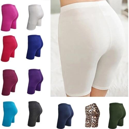 Women Summer Cycling Shorts Stretch High Elastic Waist Slim Safety Shorts Fitness Panties Girls Breathable Plus Size 3XL