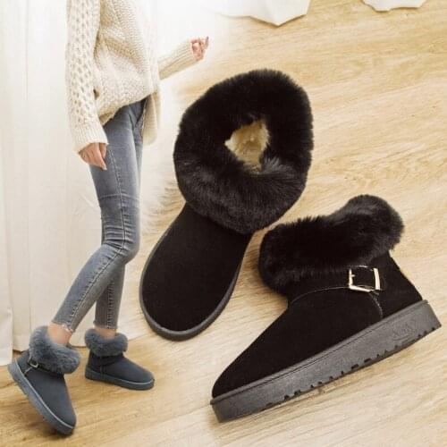 Winter children, men and women, parent-child models, womens thick cotton shoes, warm hair, anti-skiing boots