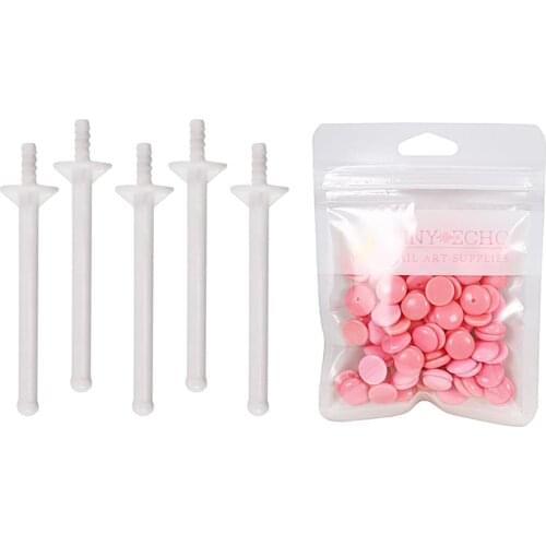 1 Bag Painless Depilatory Wax Waxing Beads Hair Removal Set 1.05oz w/ 5pcs Nose Hair Stick Applicator at Home Waxing