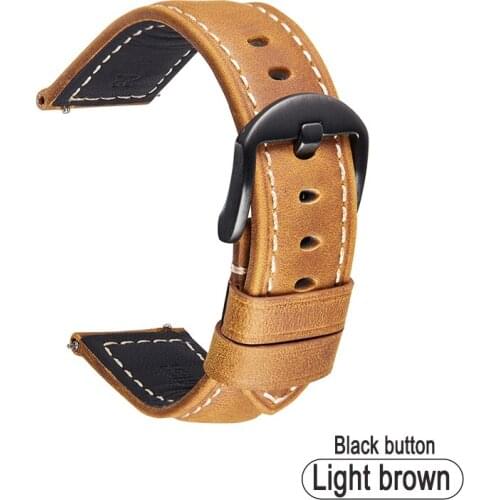 20 22mm Leather Band For HUAWEI Watch GT 2 Pro 2e Strap For Samsung Galaxy Watch 3 45mm Gear S3 Amazfit GTR Honor Magic Watch 2