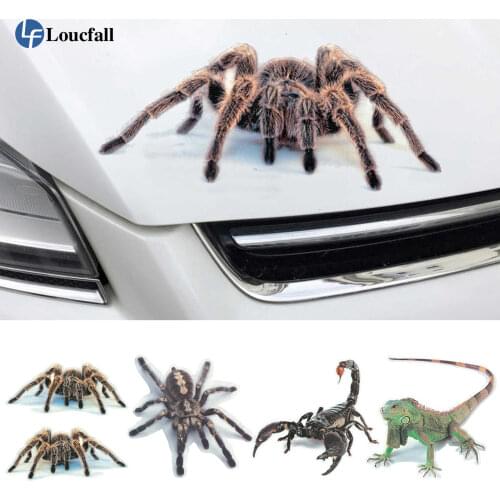 3D Spider Lizard Car Sticker 3D animal pattern Vehicle Window Mirror Bumper Decal Decor Water-resistant High stickiness