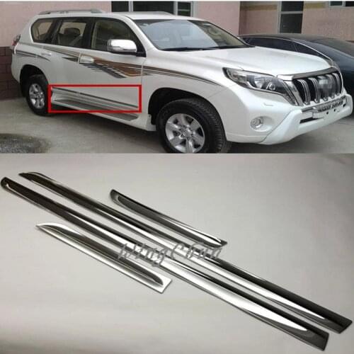4pcs/set Car body Side Step Foot Pedal Molding lid cover Trim fit for TOYOTA land cruiser prado FJ150 2010 2011 2012 2013