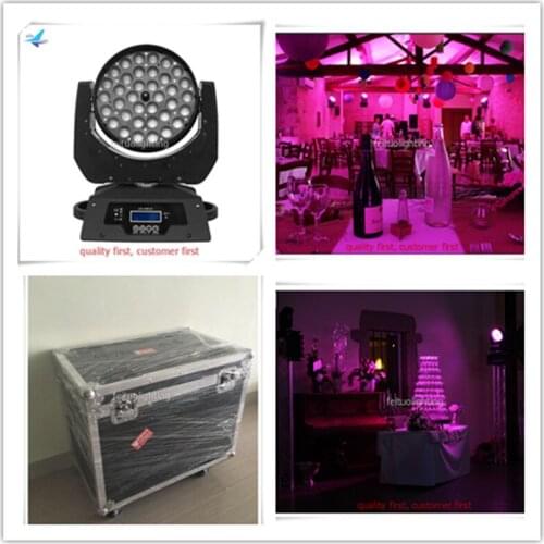 8 Pieces With Flight Case Zoom 36 x 10 Watt RGBW Wash Led Moving Head RGBA Zoom Moving Head Led Wash Light