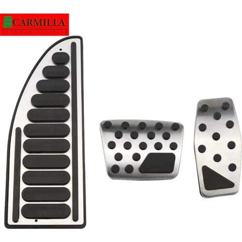 Carmilla Stainless Steel AT Car Pedals for Jeep Renegade 2014-2021 Auto Gas Brake Rest Foot Pedal Protection Cover Accessories