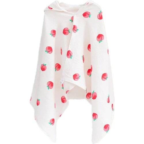 Boys Girls Bathrobes Children Hooded BabyTerry Muslin Cotton Bath Robes Towel Kids Beach Wrap Towel Pajamas Gown