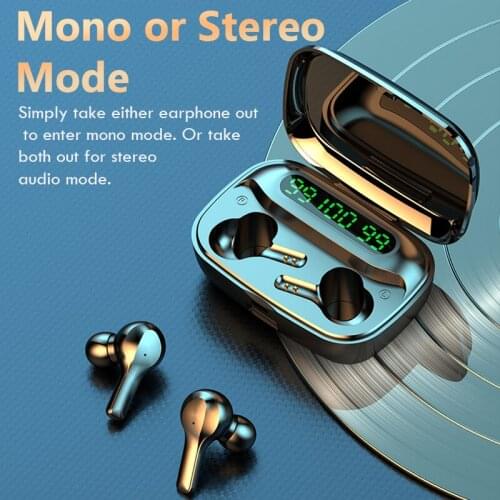 R3 Wireless Headphones 2000mAh Charging Case TWS Bluetooth 5.0 Earphone Sport Earbud IPX5 Waterproof Headphone With Microphone