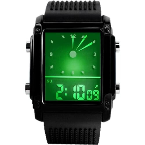 New Fashion Men Digital Watches Men Sports Watches Dual Time Led Digital Watches LED Colorful Backlight Glow Watches reloj