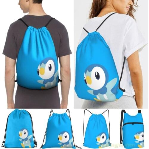 Piplup Design Women Purpose Drawstring Backpack Bags Men Outdoor Travel Backpacks For Gym Training Swimming Fitness Bag