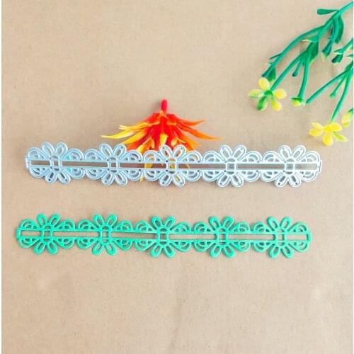 Two floral pattern bottom edge decorative strip lace metal cutting die cutting tool stamping die new paper jam
