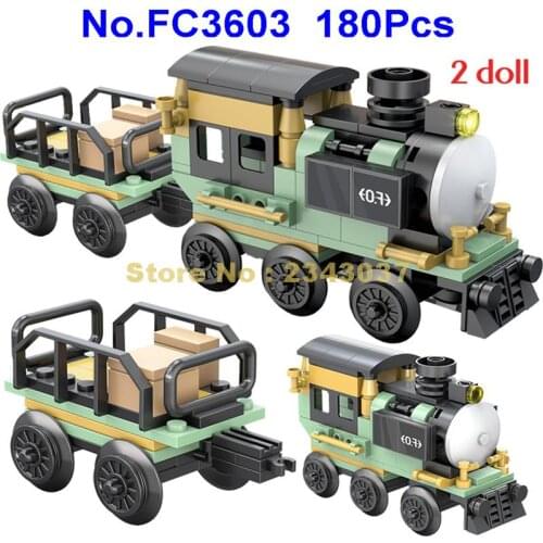 Fc3603 180pcs Urban Freight Train Station 2 Building Blocks Toy
