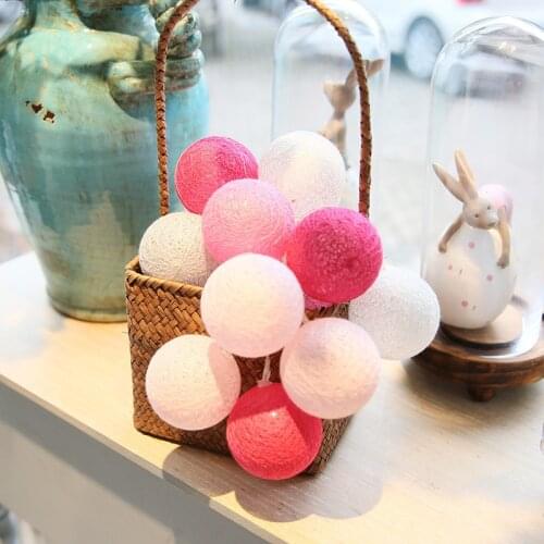 Romote Garland String Lights 20 LED Cotton Ball Fairy Lighting Strings for Holiday Christmas Party Wedding Decorations Lights