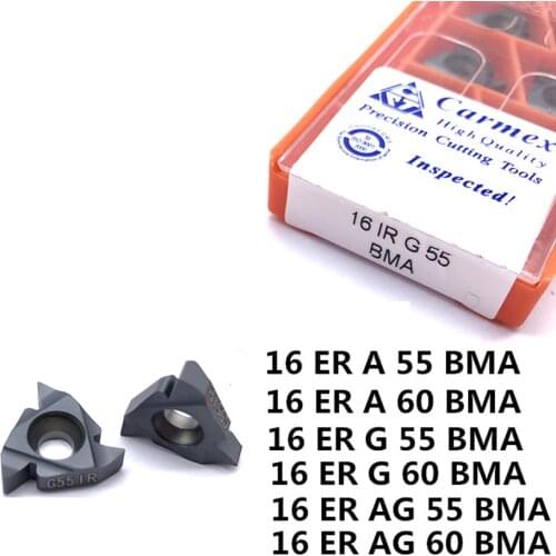 10 Units 16ER AG55 A55 G55 AG 60 BMA Carbide external thread cnc insert lathe turning tools machining high quality