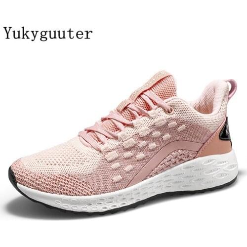 Sport Running Shoes Woman Outdoor Breathable Thick Sole Couple Lightweight Athletic Mesh Sneakers Female High Quality