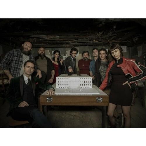 La Casa De Papel Money Heist TV Series Season 2 Silk Fabric Wall Poster Art Decor Sticker Bright