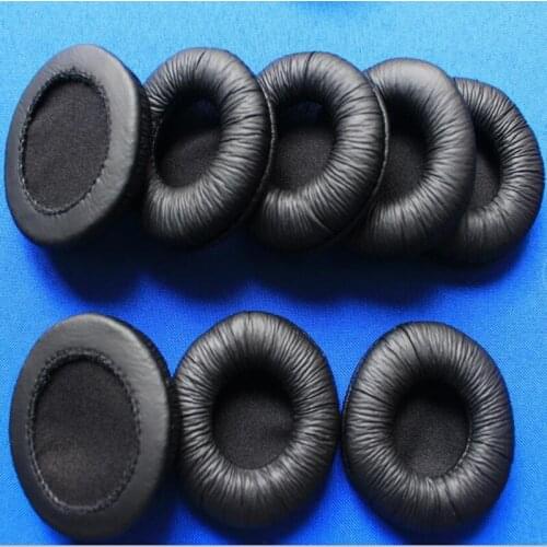 Linhuipad 100Pcs(50pairs) 60mm Headset Leather Ear Cushions Earpads suit for ATH ES55 Philips SHM7110 H6000 H8000 Sony MDR-PQ3