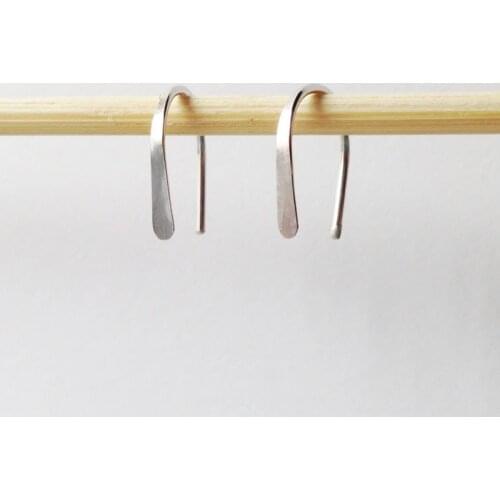 1/2" Simple Mini Arc Horseshoe Open Hoop lightweight Open Hoop Minimalist Earrings Birthday Gift 925 Silver Threader KL30GO