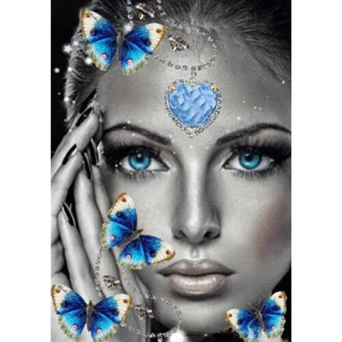 Butterfly Crystal Beau Figure Painting By Numbers Hand Painted Oil Painting Adult Child Picture Colouring Home Decor Unique Gift