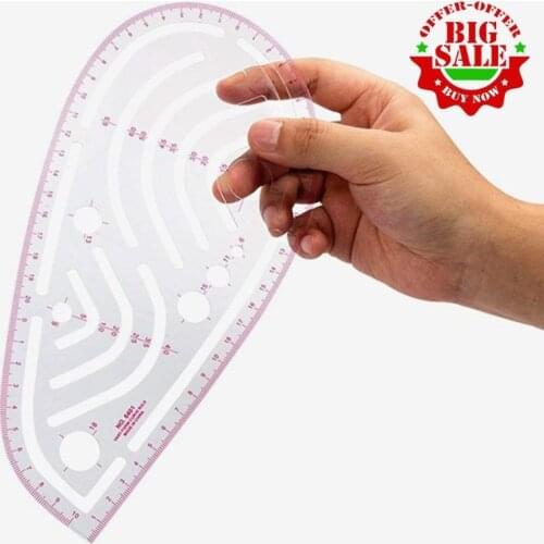 Sewing Ruler Set (4 Pcs) Metric Ruler Set French Curve Pattern Grading Ruler Dressmaking Drawing Drafting Measure Template Tools