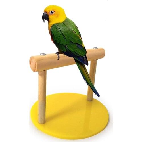 New Pet Bird Standing Toys Parrot Swing Bird Cage Toys Wood Playing Stand Toys Hamster Branch Perches For Bird Cage - New