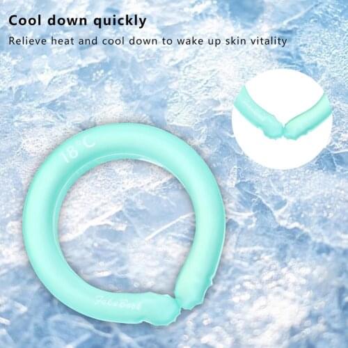 Summer Sports Neck Cooling Ring Summer Heatstroke Prevention Ice Cushion Tube for Running Camping Hiking Halter Ice Cushion Tube