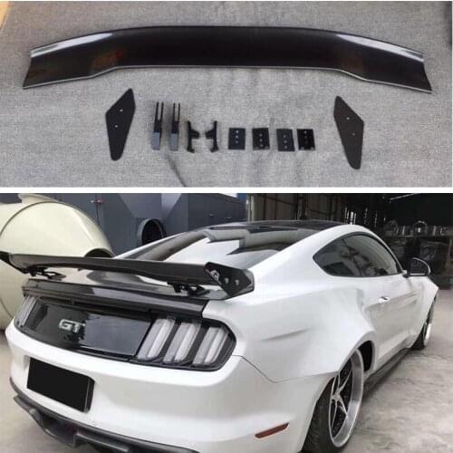 High quality ABS primer & Carbon Fiber Rear Trunk Lip Spoiler Wing Fits For Ford Mustang 2015-2021 GT Style