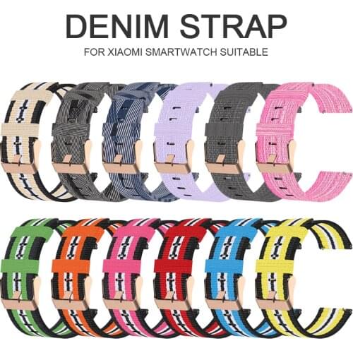 Pohiks For Xiaomi Smart Watch Fashion Colorful Premium Nylon Pin Buckle Replacement Strap Watch Band Accessories For Xiaomi