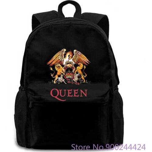 Queen Crest Logo Freddie Mercury Rock Official Mens Unisex Boy women men backpack laptop travel school adult student