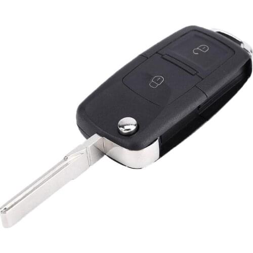 2 Buttons Remote Folding Car Key Shell Case Replacement for Bora Golf Passat