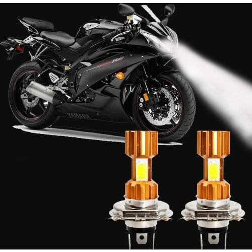 BA20D H4 LED COB Motorcycle Bike Hi/Lo Headlight Lamp Bulb DC 10-80V 6500K 2000LM