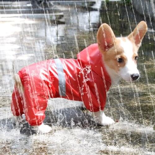 Reflective Pet Dog Waterproof Raincoat Jumpsuit Rainwear Sunscreen Dog Outdoor Clothes Jacket Rain Coat For Dogs Cats Apparel