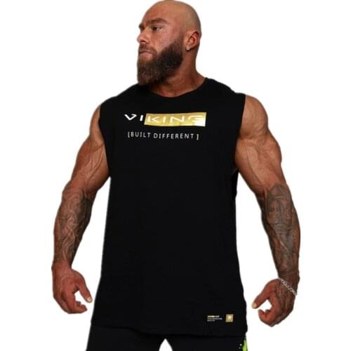 Gyms Men Tank Tops Quick Dry Sleeveless Cotton Sports Shirt Men Fitness Clothing Summer Cool Mens Running Crossfit Vest Top
